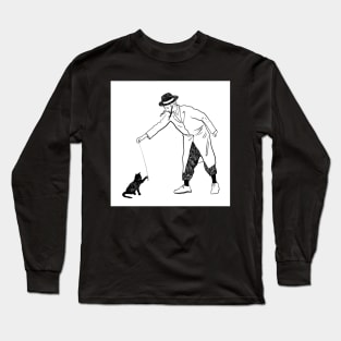 Orthodox jew playing with cat Long Sleeve T-Shirt